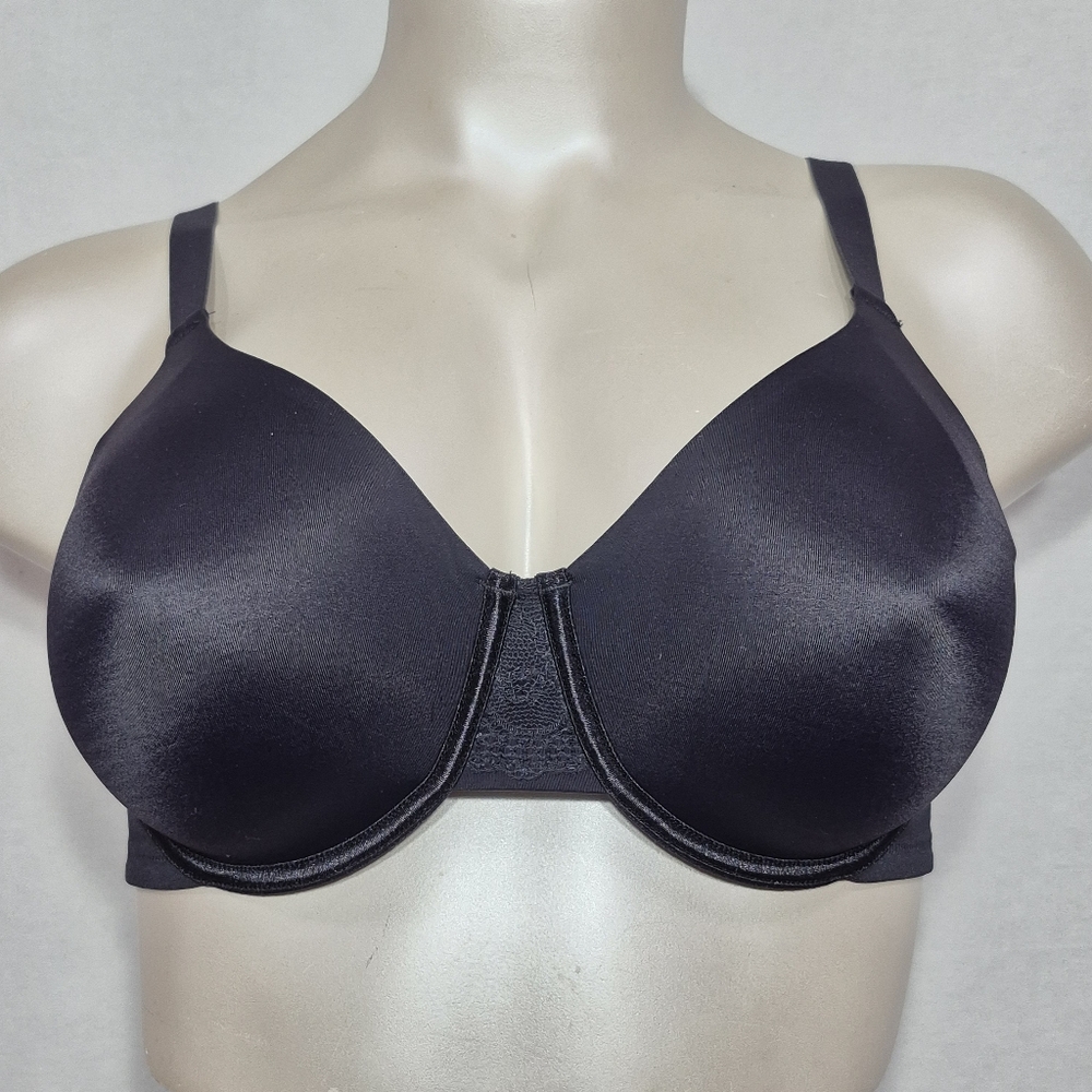 36D Vanity Fair 76084 Radiant Minimizer Back & Side Smoothing UW Bra Black NWT